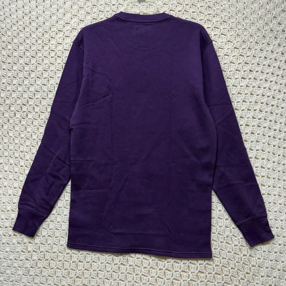 Polo Ralph Lauren Shirt Mens Sz L Purple Heather Thermal Waffle Knit 100%Cotton